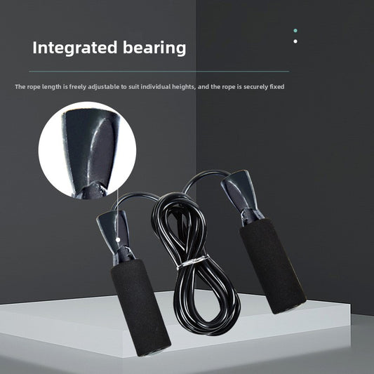 Adjustable Bearing Skipping Rope with Sweat-Absorbing Sleeves
