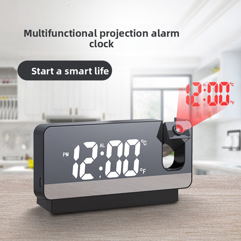 Adjustable Brightness LED Projection Alarm Clock