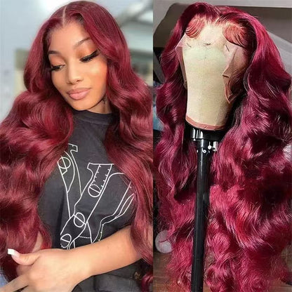Long Curly Loose Deep Wave Transparent Lace Front Wig