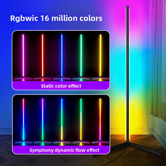 Modular RGBIC LED Floor Lamp with Smart Control