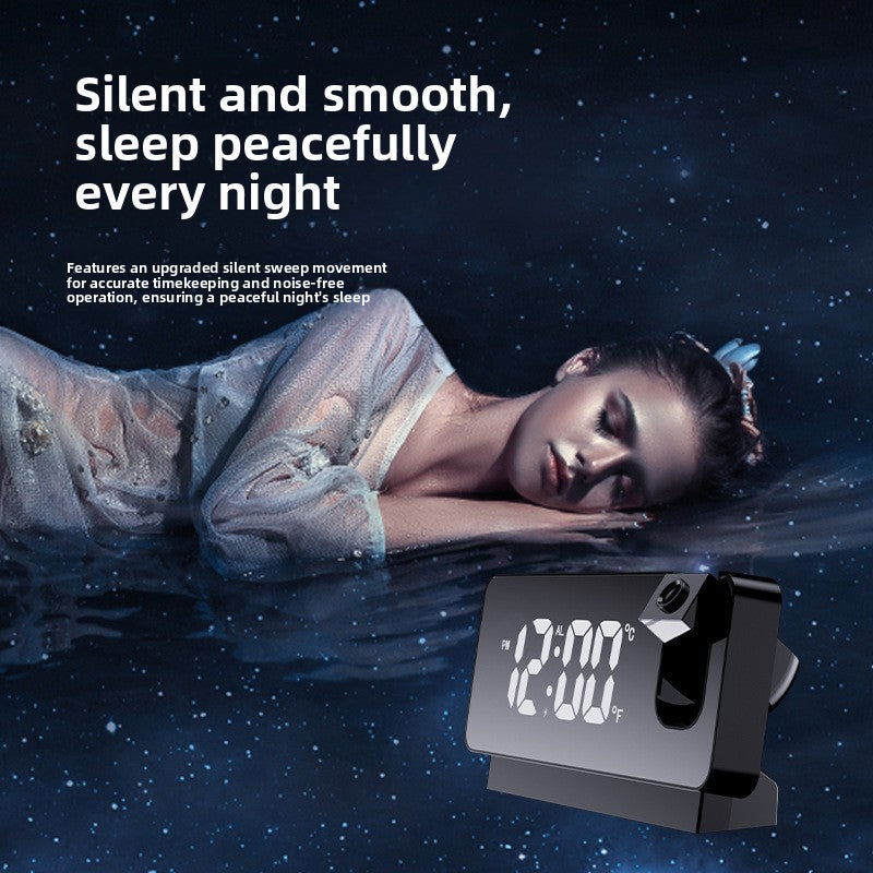 Adjustable Brightness LED Projection Alarm Clock