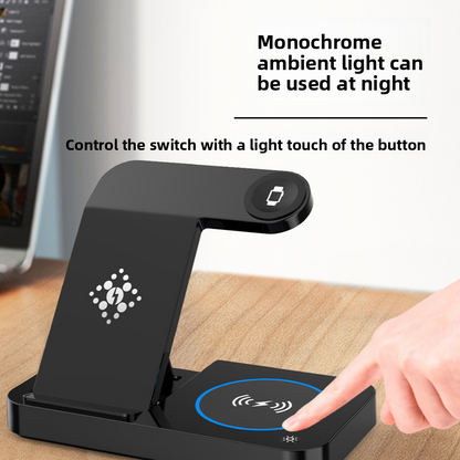 Foldable Triple Device Wireless Charging Station