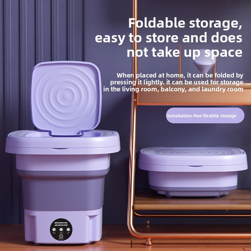 Portable Mini Folding Washing Machine with Blue Light Sterilization