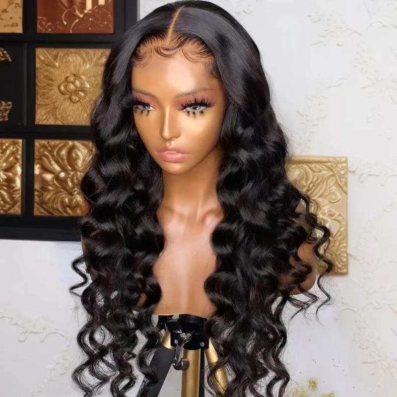 Long Curly Loose Deep Wave Transparent Lace Front Wig
