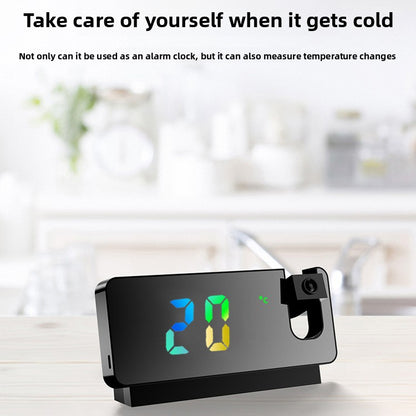 Adjustable Brightness LED Projection Alarm Clock
