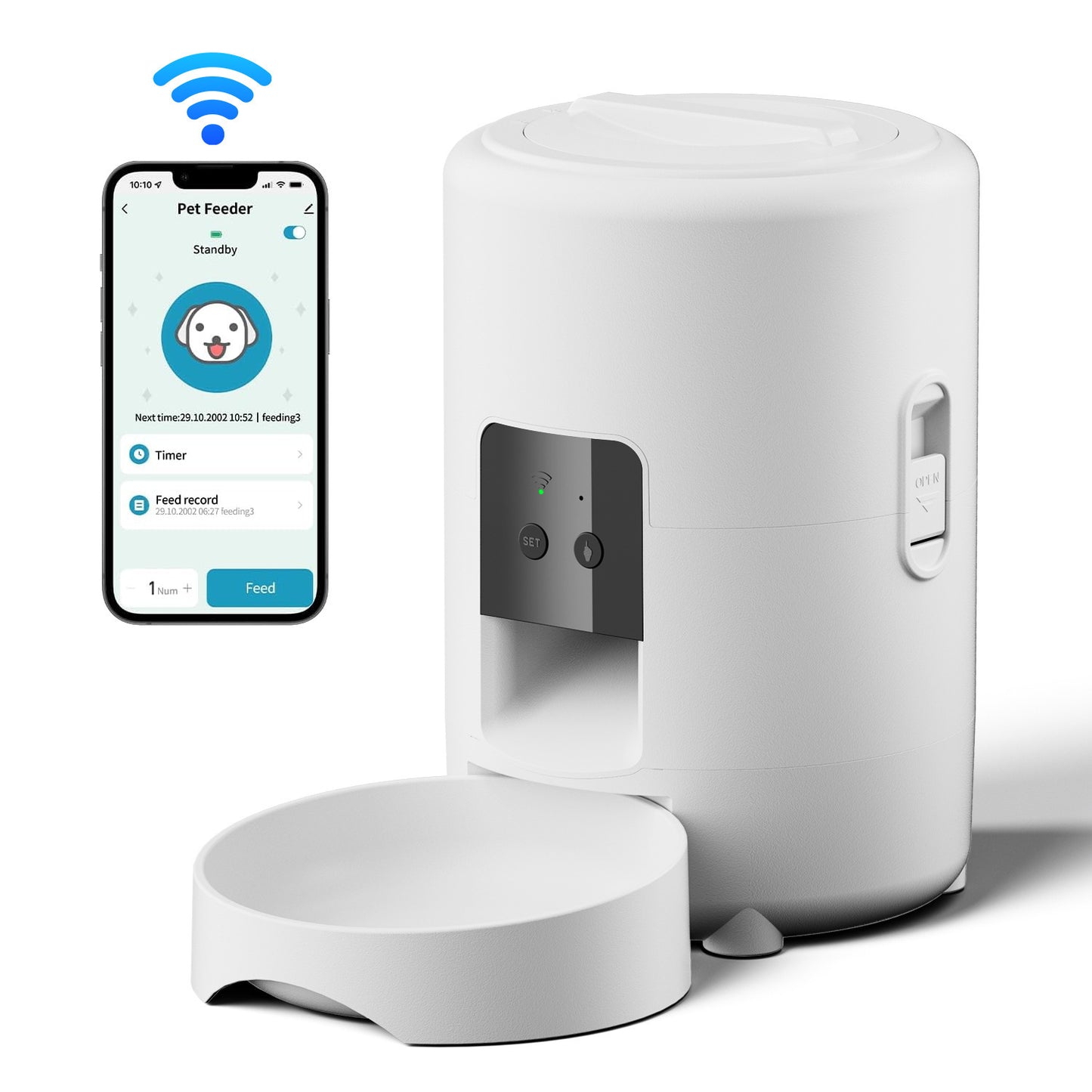 Automatic Pet Feeder with Camera and WiFi