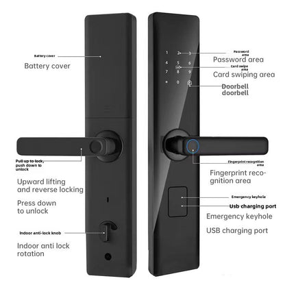 Smart Fingerprint Door Lock with Bluetooth Wi-Fi Access
