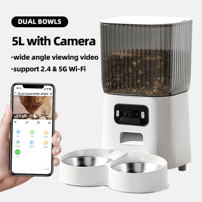 Automatic Pet Feeder with Camera WiFi Food Dispenser