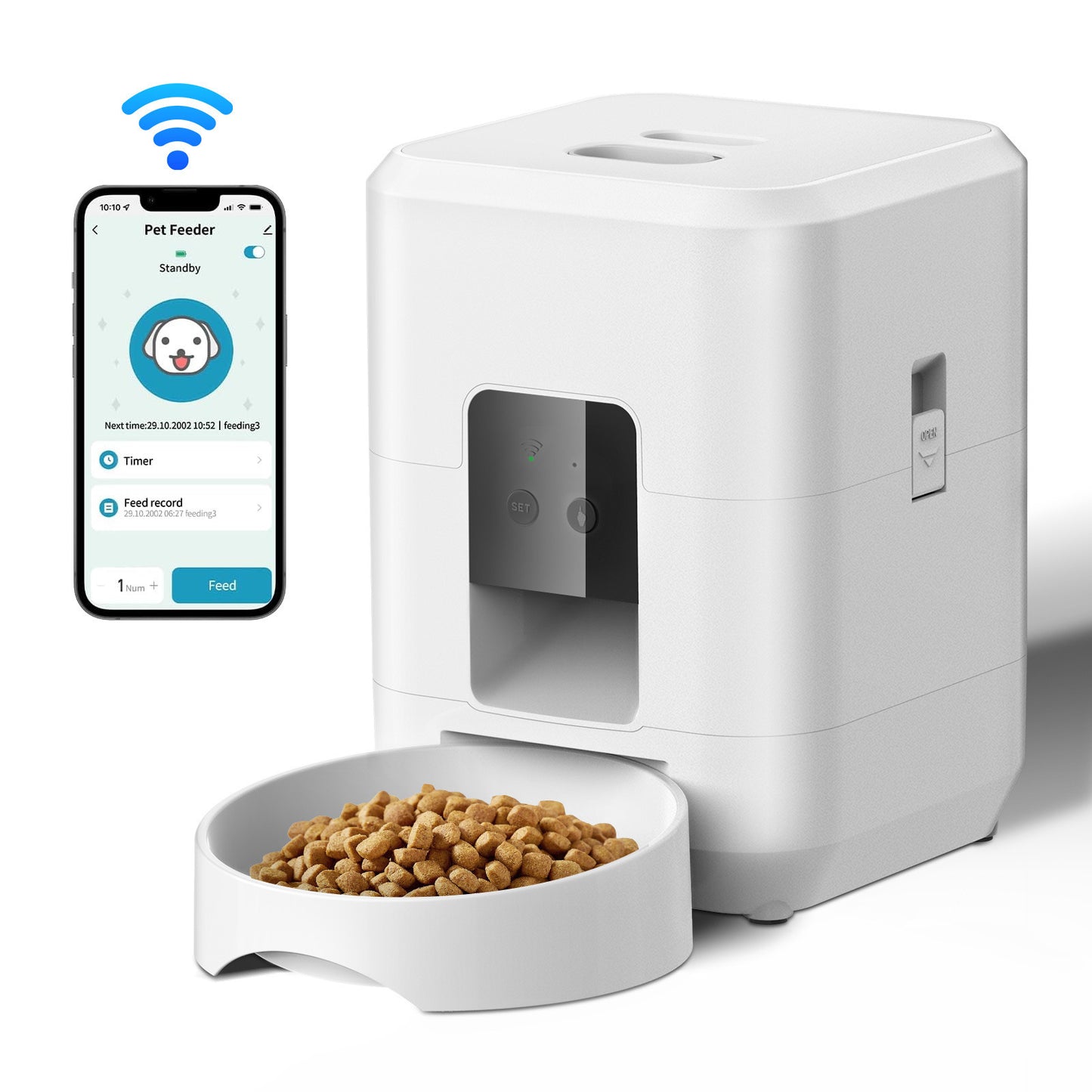 Automatic Pet Feeder with Camera and WiFi